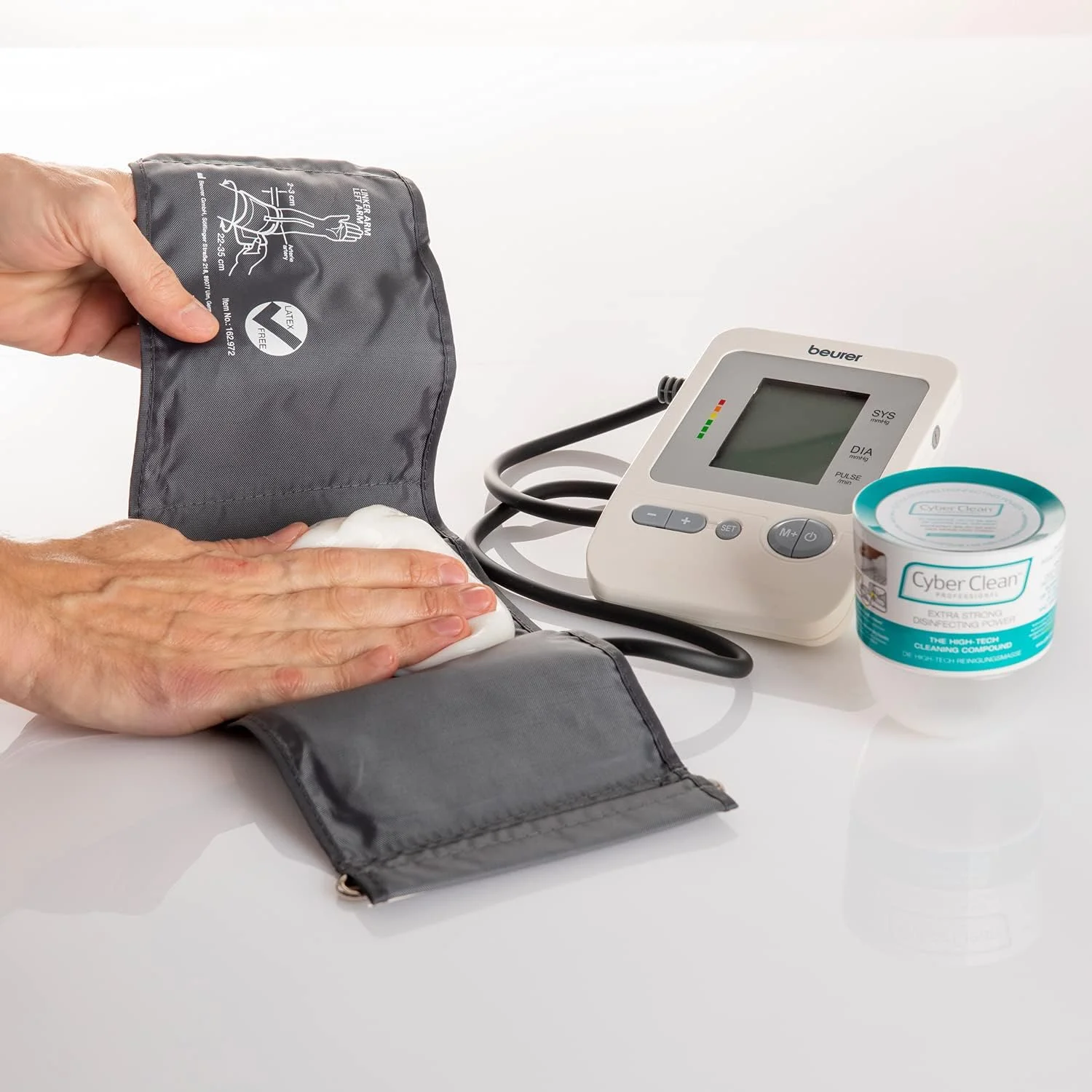 خمیر تمیز کننده حرفه ای سایبر کلین 160 گرمی مدل Modern Cup I ضد عفونی کننده فوق العاده قوی برای کیبورد، تلفن همراه و تمام سطوح دارای ساختار - تمیز کننده کیبورد