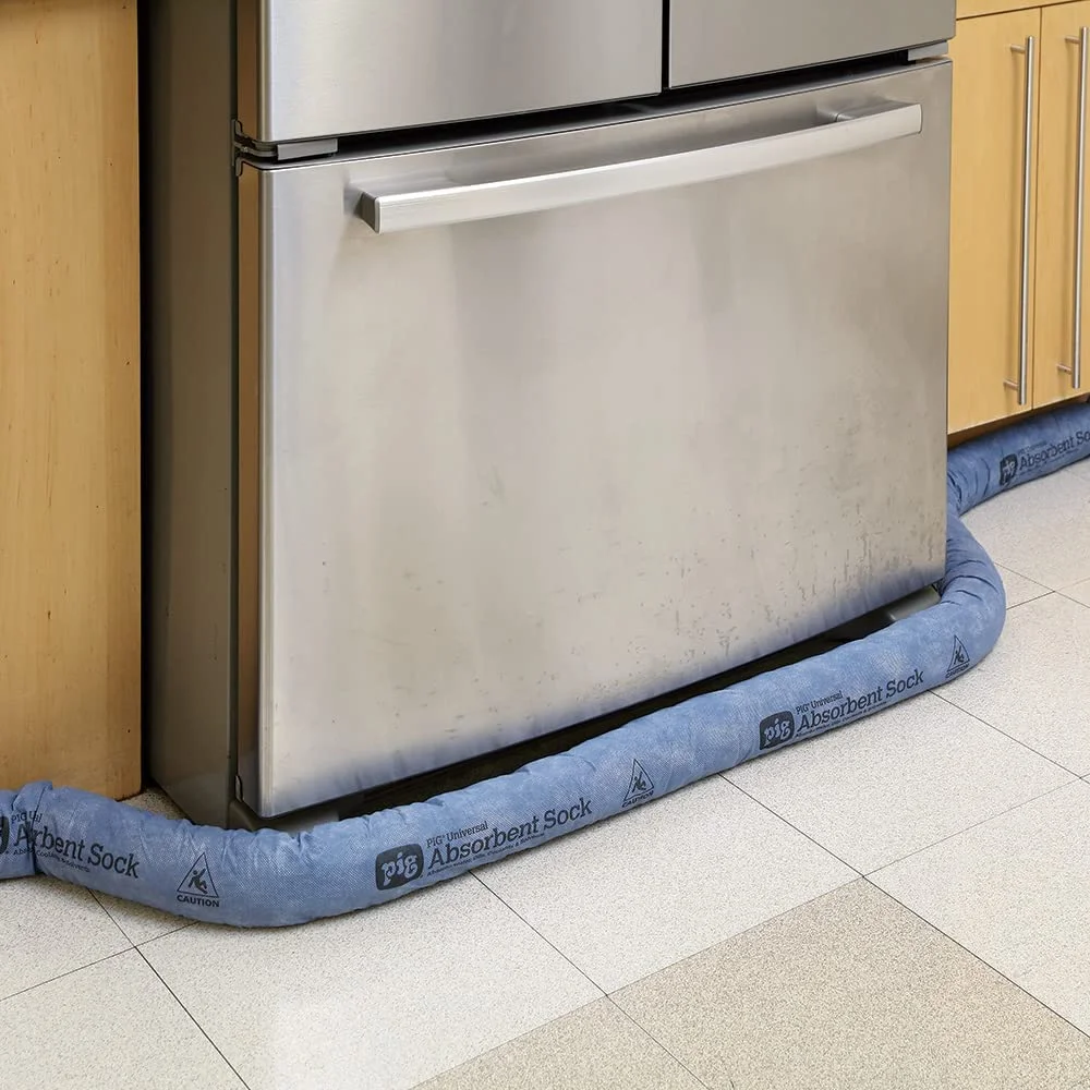 جوراب های جاذب مقاوم در برابر کپک New Pig Corporation | مار جاذب آب | هر جوراب 3 اینچی در 48 اینچی تا 1 گالن جذب می کند | بسته 2 عددی