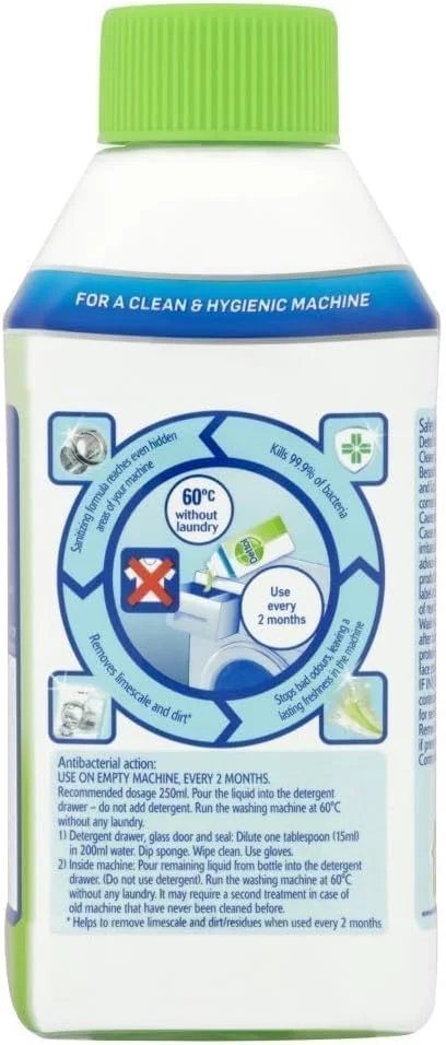 مایع تمیز کننده ماشین لباسشویی دتول، 250 میلی لیتر