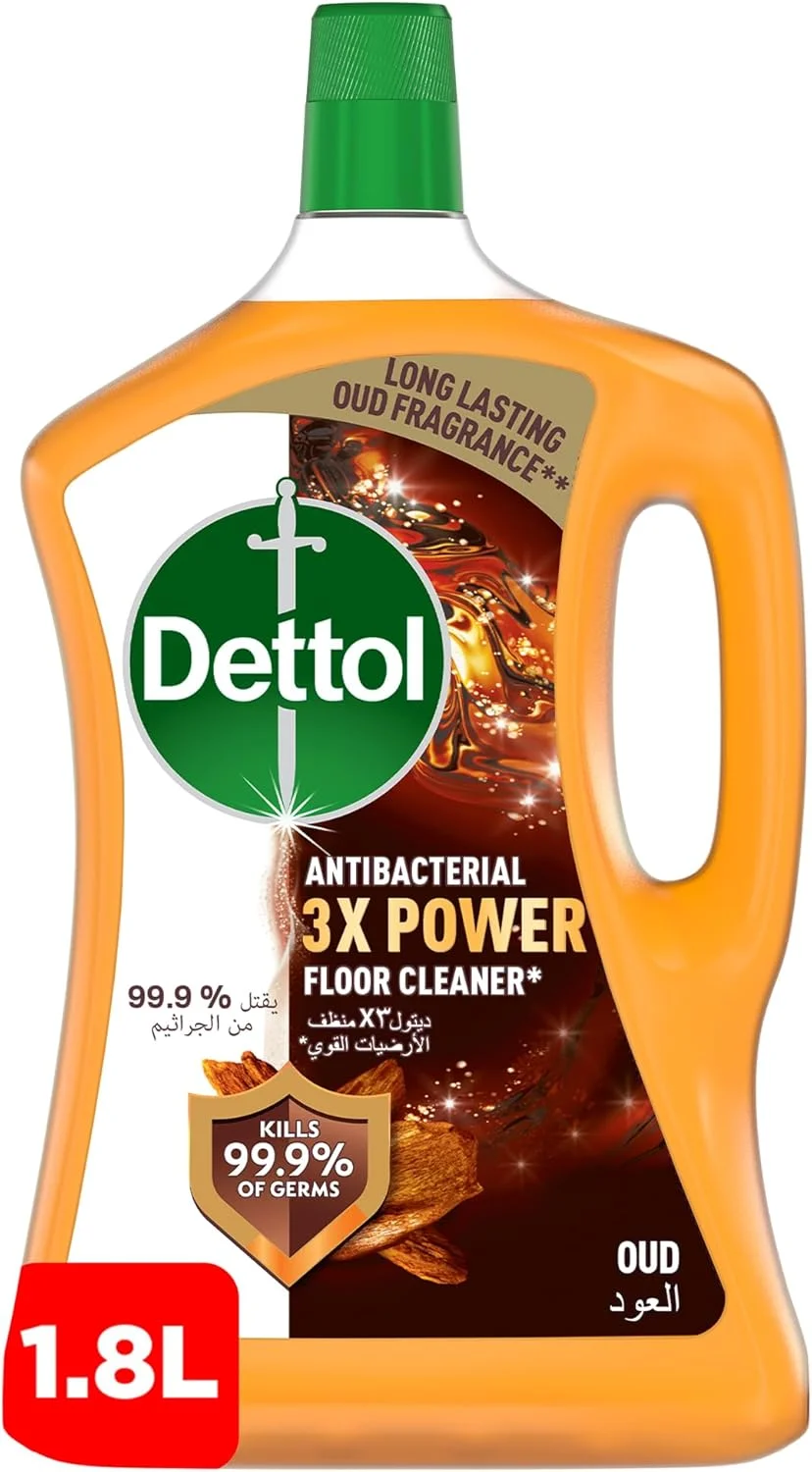مایع ضدعفونی کننده و پاک کننده سطوح دتول با رایحه عود، ۱.۸ لیتر