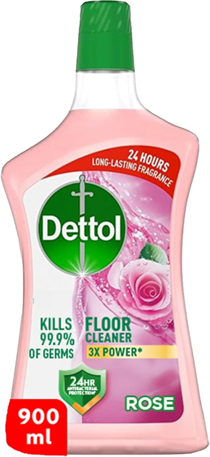 مایع ضدعفونی کننده و پاک کننده سطوح دتول با رایحه گل رز، 900 میلی لیتر
