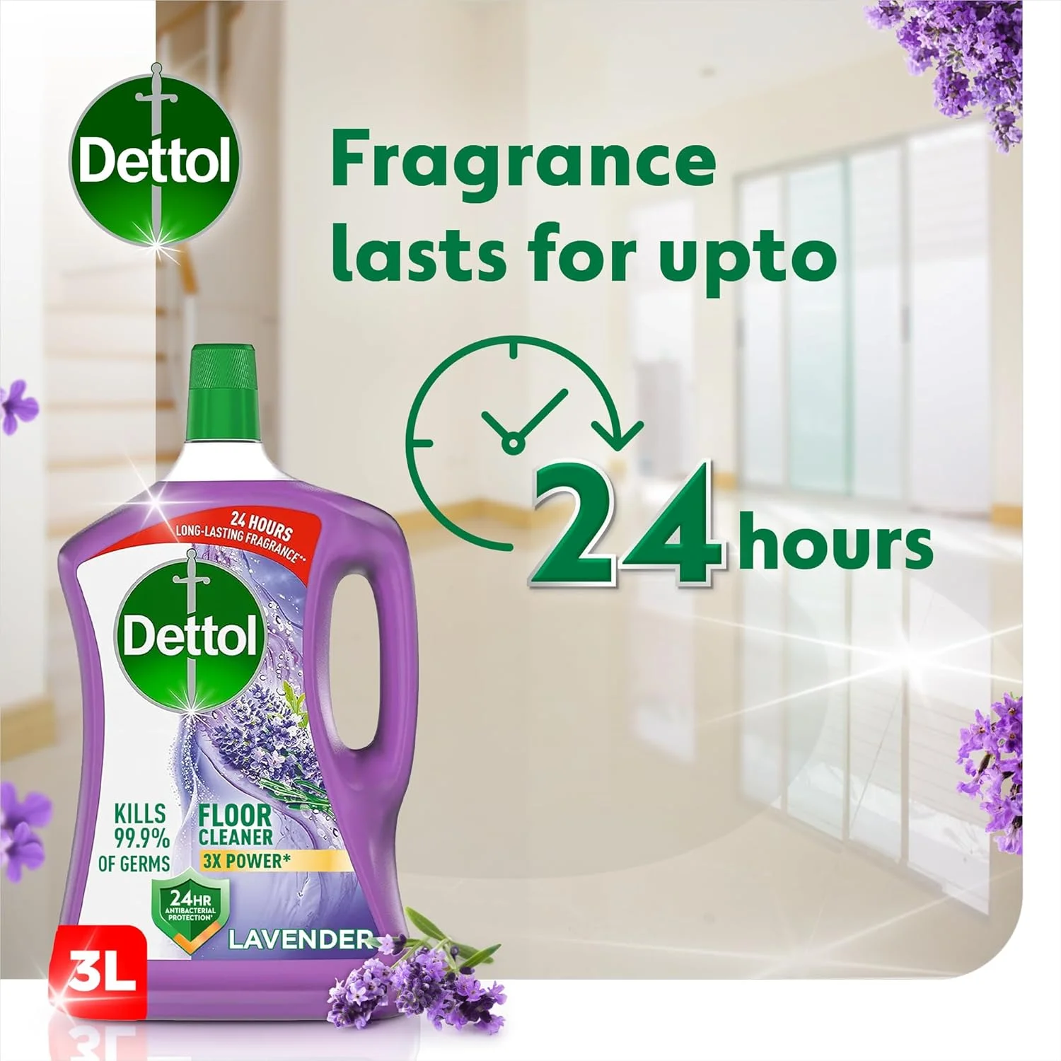 مایع ضدعفونی کننده و پاک کننده سطوح دتول با رایحه اسطوخودوس، 3 لیتر x 2 مایع ضدعفونی کننده و پاک کننده سطوح دتول با رایحه اسطوخودوس، 3 لیتر x 2