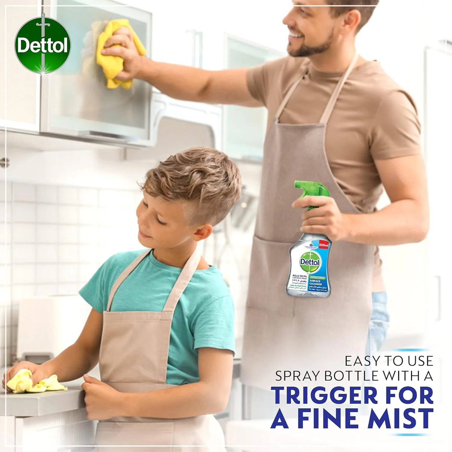 اسپری ضد باکتری سطوح دتول، 500 میلی لیتر