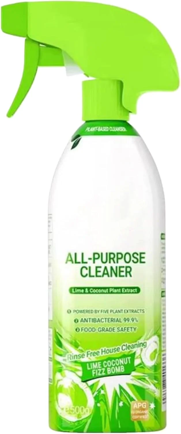اسپری پاک کننده چند منظوره، اسپری تمیز کننده خانگی همه منظوره، 500 گرم محلول خانگی صرفه جویی در زمان با دو حالت برای ظروف آشپزی، مبلمان، فضای داخلی خودرو، خوابگاه