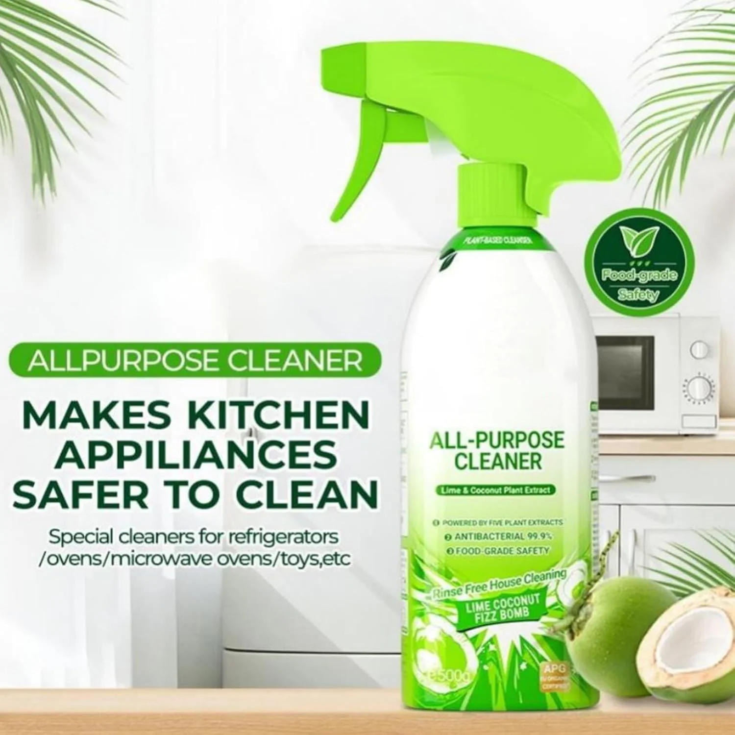 اسپری تمیز کننده | اسپری تمیز کننده چند منظوره خانگی، 500 گرم، محلول خانگی صرفه جویی در زمان، حالت دوگانه برای ظروف آشپزی، مبلمان، فضای داخلی خودرو، خوابگاه