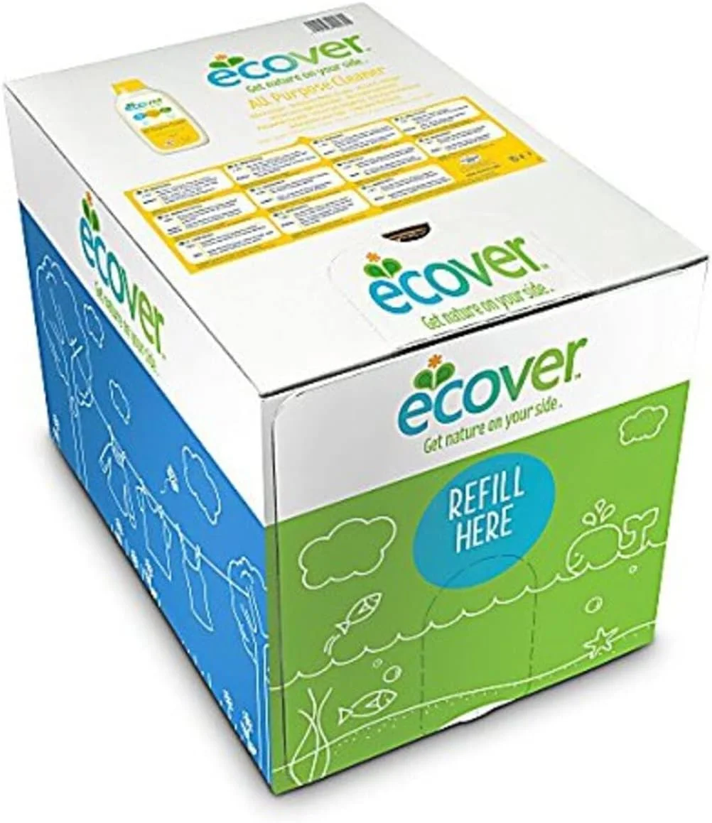 مایع تمیز کننده چند منظوره اکاور با پایه گیاهی، رایحه علف لیمو و زنجبیل، حجم 15 لیتر