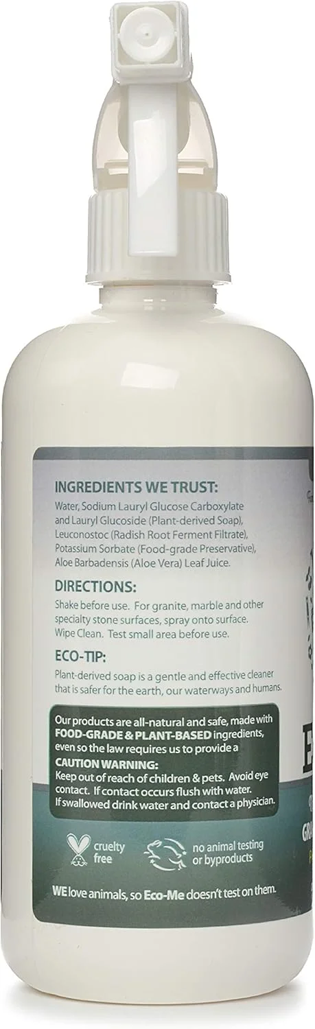 پاک کننده طبیعی چند سطحی گرانیت و مرمر اکو-می، بدون عطر، 473 میلی لیتر، شفاف (ECOM-GMFF16-06)