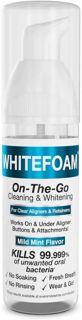 فوم پاک کننده فوری EverSmile WhiteFoam | پاک کننده الاینرها و نگهدارنده های شفاف (50 میلی لیتر)