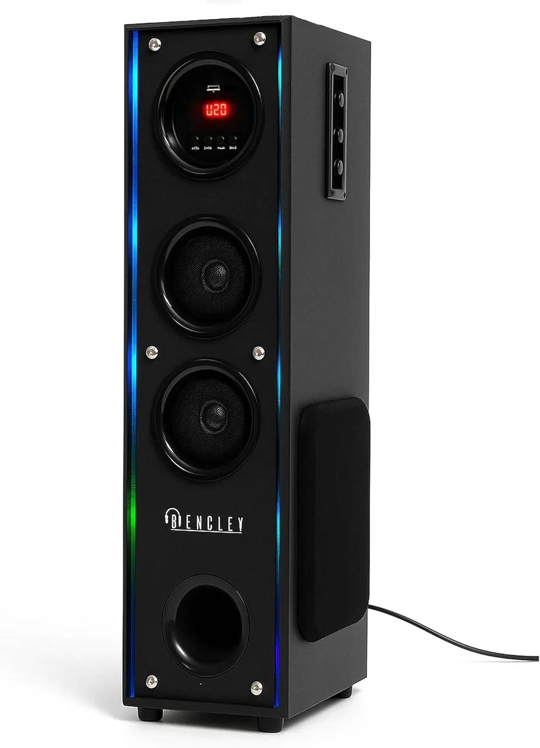 اسپیکر ایستاده بلوتوثی مشکی BENCLEY با پشتیبانی از FM/PenDrive/موبایل/Aux برای کارائوکه (ارتفاع 64 سانتی متر) اسپیکر ایستاده بلوتوثی مشکی BENCLEY با پشتیبانی از FM/PenDrive/موبایل/Aux برای کارائوکه (ارتفاع 64 سانتی متر)