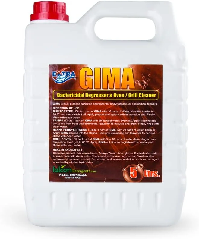 چربی زدای باکتری کش فالکون جیما و تمیز کننده اجاق گاز/گریل آشپزخانه (1 عدد x 5 لیتر)
