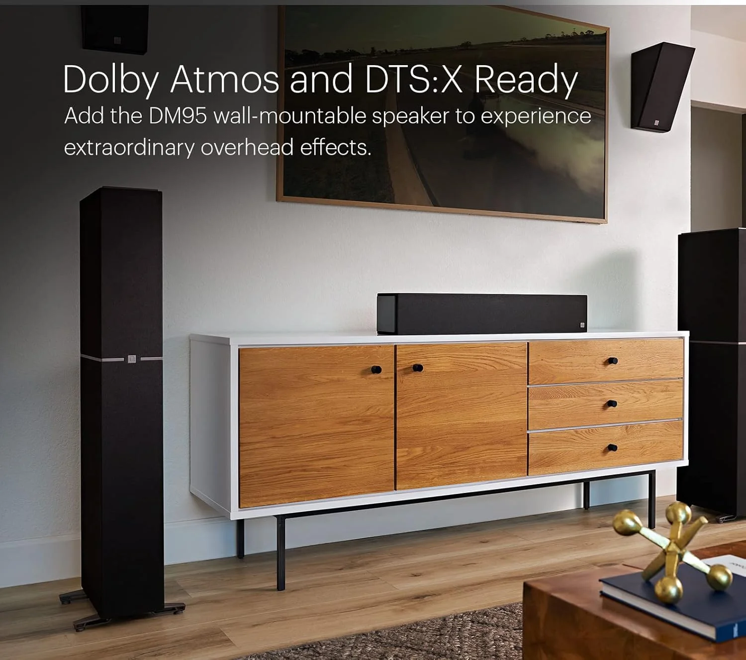 اسپیکر ایستاده سایز متوسط Definitive Technology Dymension DM60، آرایه‌های دوقطبی قابل تنظیم، 4 اسپیکر میان/بیس BDSS و توییتر، معماری 3XR با دو رادیاتور 8 اینچی