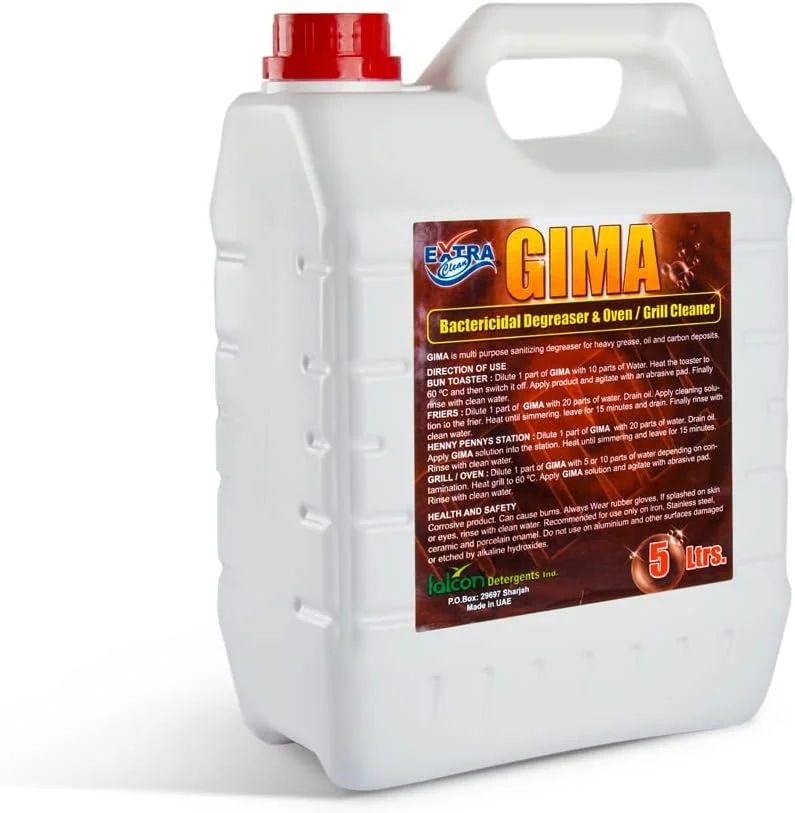 چربی زدای باکتری کش فالکون جیما و تمیز کننده اجاق گاز/گریل آشپزخانه (1 عدد x 5 لیتر)