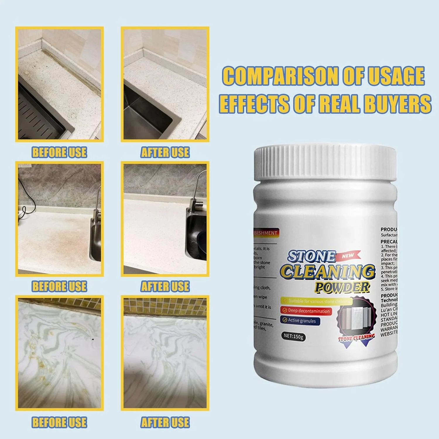 پاک کننده لکه سنگ مرمر KASTWAVE، 150 گرم، پاک کننده گرانیت، پاک کننده صفحه کوارتز، پودر تمیز کننده سنگ، محافظ و درزگیر سنگ، پاک کننده لکه سطح برای سنگ، گرانیت، مرمر، قبرها پاک کننده لکه سنگ مرمر KASTWAVE، 150 گرم، پاک کننده گرانیت، پاک کننده صفحه کوارتز، پودر تمیز کننده سنگ، محافظ و درزگیر سنگ، پاک کننده لکه سطح برای سنگ، گرانیت، مرمر، قبرها