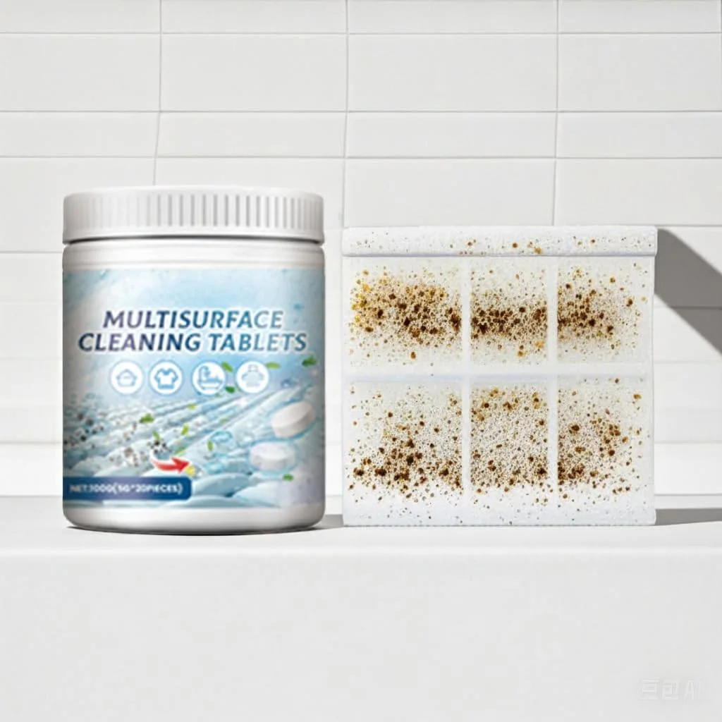 قرص های تمیز کننده چند منظوره سطوح KASTWAVE، قرص های تمیز کننده همه کاره، قرص های تمیز کننده کف برای بطری اسپری برای حداقل زباله های پلاستیکی، برای تمیز کردن منزل و آشپزخانه (100 گرم، نعناع لیمو)