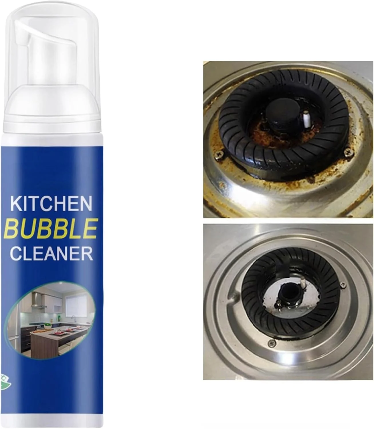 اسپری پاک کننده چربی آشپزخانه KASTWAVE، پاک کننده چند منظوره آلودگی، اسپری تمیز کننده آشپزخانه، قدرت چربی زدایی پیشرفته، پاک کننده حبابی همه منظوره، از بین برنده لکه های سرسخت، تمیز کننده مایکروویو، 100 میلی لیتر