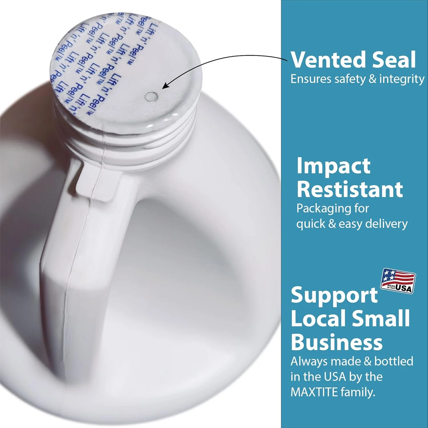 محلول پراکسید هیدروژن 12% MAXTITE - گالن، محلول تمیز کننده طبیعی و سازگار با محیط زیست برای آشپزخانه، حمام، لباسشویی و خانه - بطری HDPE با درب ایمن کودک، ساخت ایالات متحده آمریکا