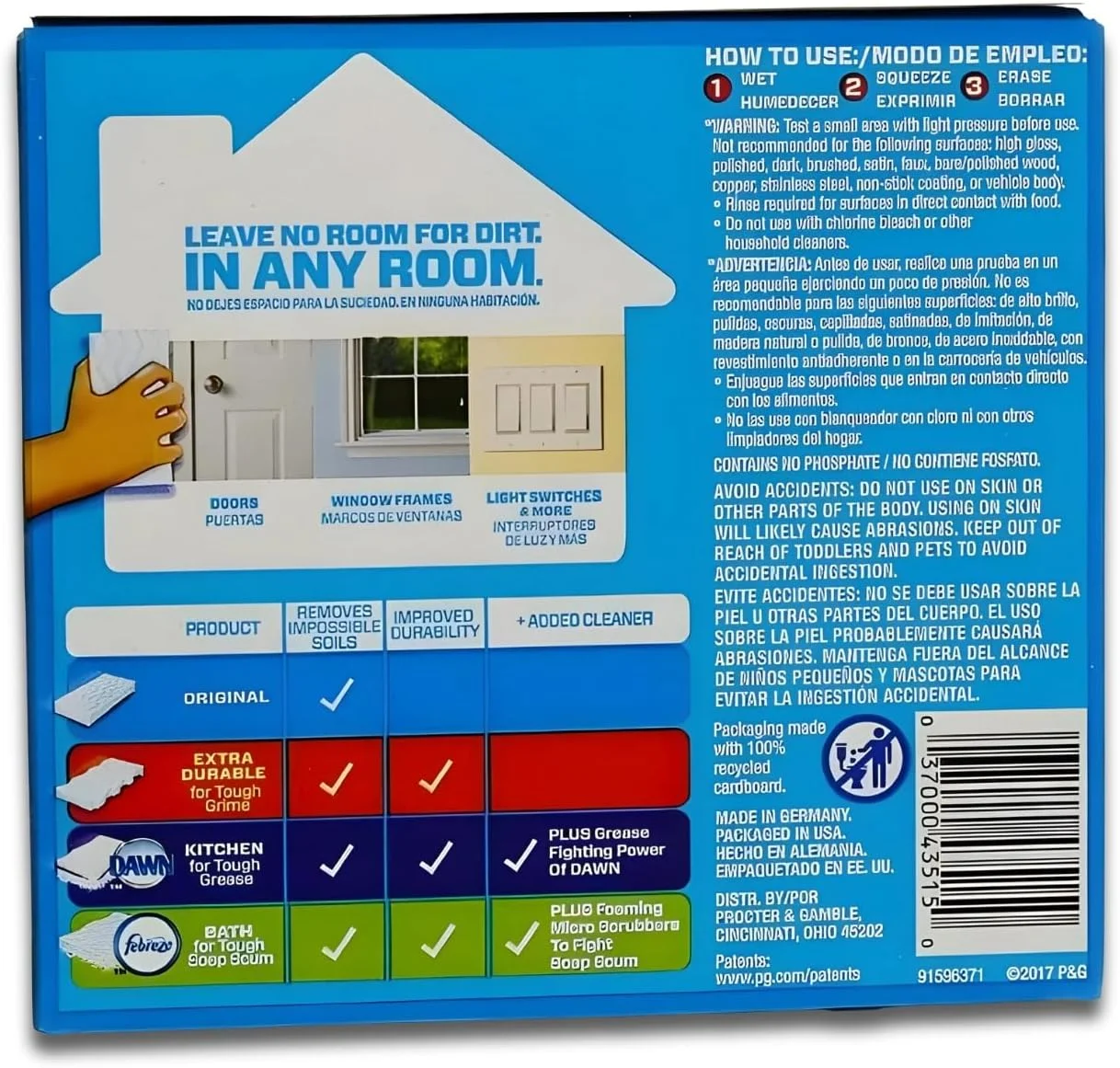 اسفنج پاک کننده جادویی مستر کلین، مدل اورجینال، 2 عددی