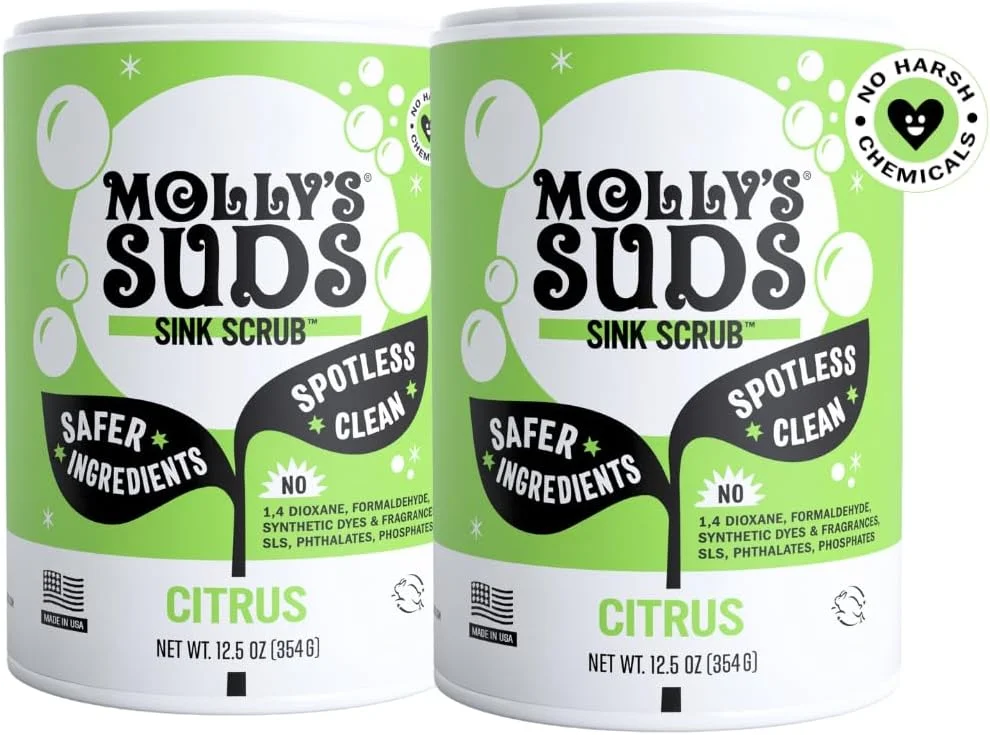 اسکراب سینک و چند منظوره Molly's Suds، بسته 2 عددی، رایحه مرکبات
