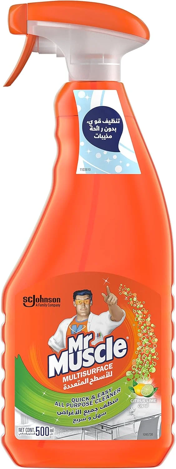 مایع تمیز کننده چند منظوره سطوح مستر ماسل با رایحه لیمو و مرکبات 500 میلی لیتر