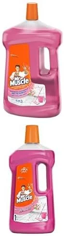 مایع تمیز کننده سطوح چند منظوره آقای عضله با رایحه گل، 3 لیتر و 1 لیتر، برای تمیزی پیشرفته و طراوت