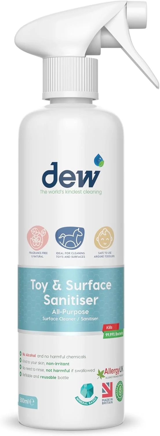مایع ضدعفونی کننده اسباب بازی و سطوح مادر و کودک - 500 میلی لیتر - اسپری ضدعفونی کننده طبیعی و ایمن برای کودک - 99.995٪ موثر - ایمن در صورت بلعیده شدن، بدون الکل، بدون نیاز به آبکشی مایع ضدعفونی کننده اسباب بازی و سطوح مادر و کودک - 500 میلی لیتر - اسپری ضدعفونی کننده طبیعی و ایمن برای کودک - 99.995٪ موثر - ایمن در صورت بلعیده شدن، بدون الکل، بدون نیاز به آبکشی