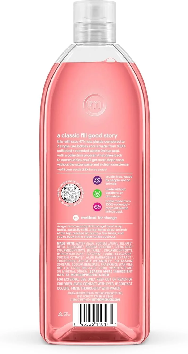 مایع ظرفشویی MTHD GHW با رایحه گریپ فروت صورتی، حجم 1 لیتر