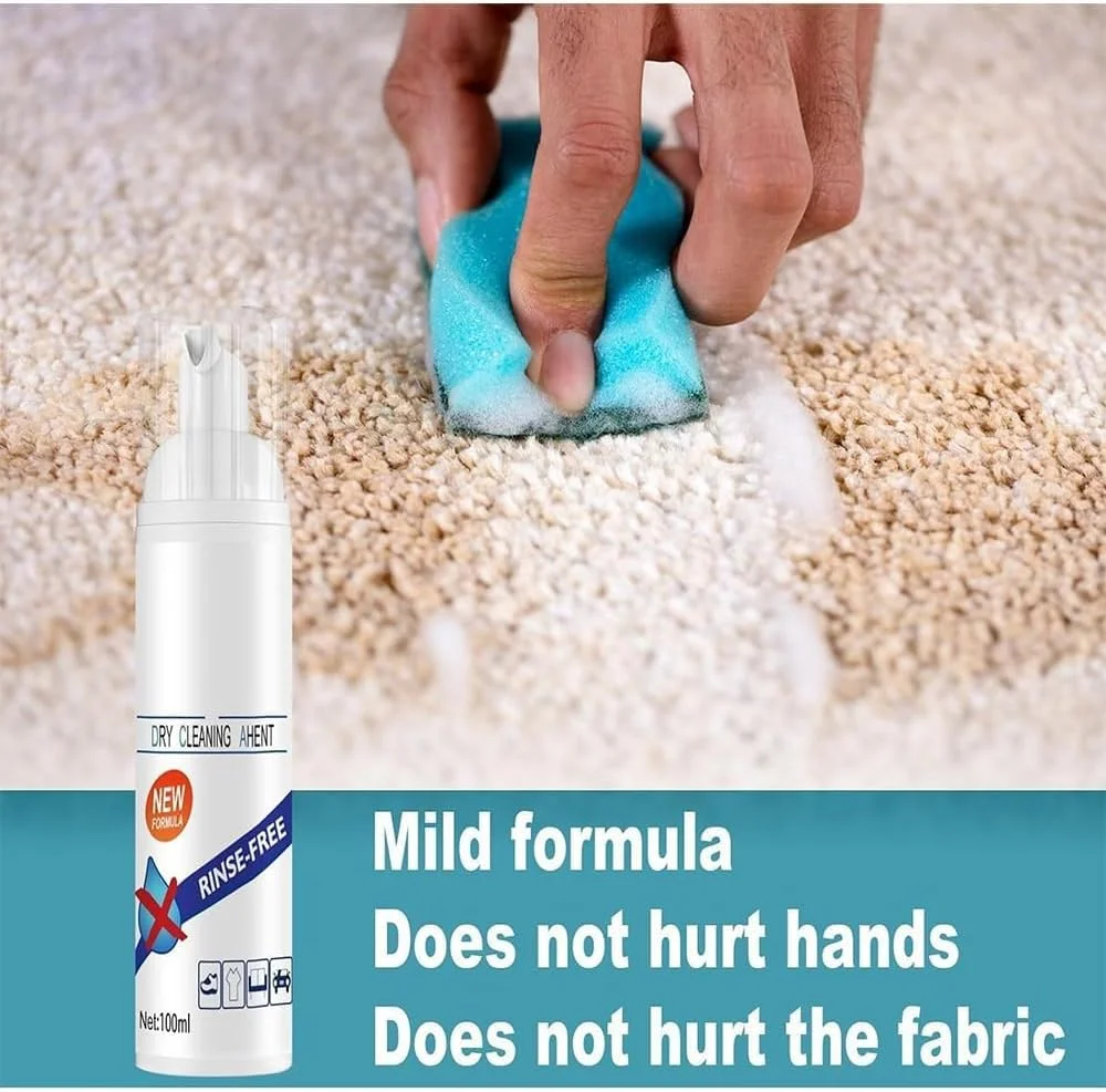 اسپری فوم خشکشویی پارچه چند منظوره، پاک کننده فوم خشک برای لباس، عامل فوم پاک کننده لباس چند منظوره بدون نیاز به آبکشی، برای کاپشن و غیره (2 عدد) اسپری فوم خشکشویی پارچه چند منظوره، پاک کننده فوم خشک برای لباس، عامل فوم پاک کننده لباس چند منظوره بدون نیاز به آبکشی، برای کاپشن و غیره (2 عدد)