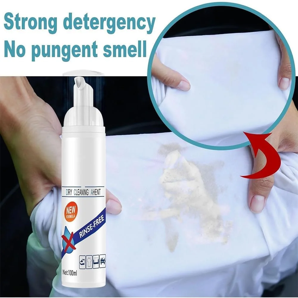 اسپری فوم خشکشویی پارچه چند منظوره، پاک کننده فوم خشک برای لباس، عامل فوم پاک کننده لباس چند منظوره بدون نیاز به آبکشی، برای کاپشن و غیره (2 عدد) اسپری فوم خشکشویی پارچه چند منظوره، پاک کننده فوم خشک برای لباس، عامل فوم پاک کننده لباس چند منظوره بدون نیاز به آبکشی، برای کاپشن و غیره (2 عدد)