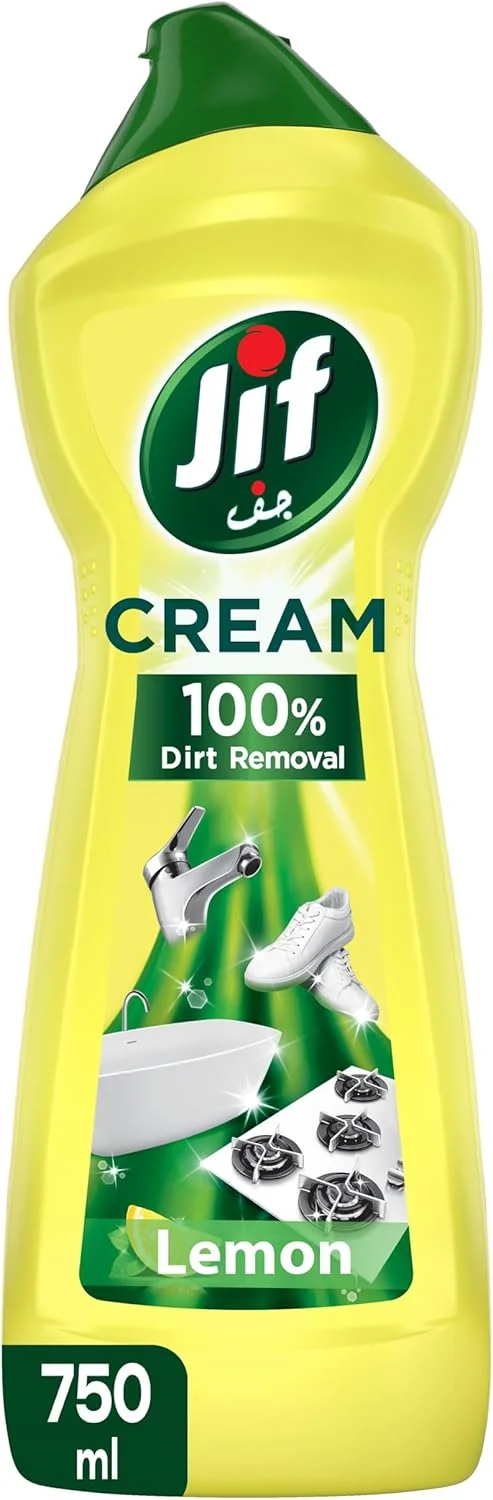 کرم تمیز کننده چند منظوره JIF، لیمو، حذف 100% آلودگی، 750 میلی لیتر