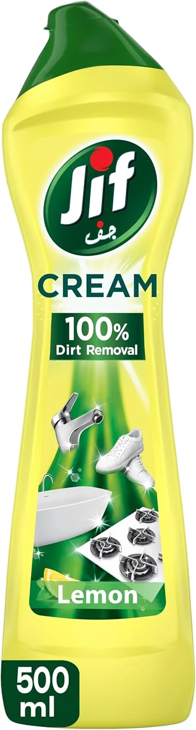 کرم تمیز کننده چند منظوره JIF، لیمو، حذف 100% آلودگی، 500 میلی لیتر