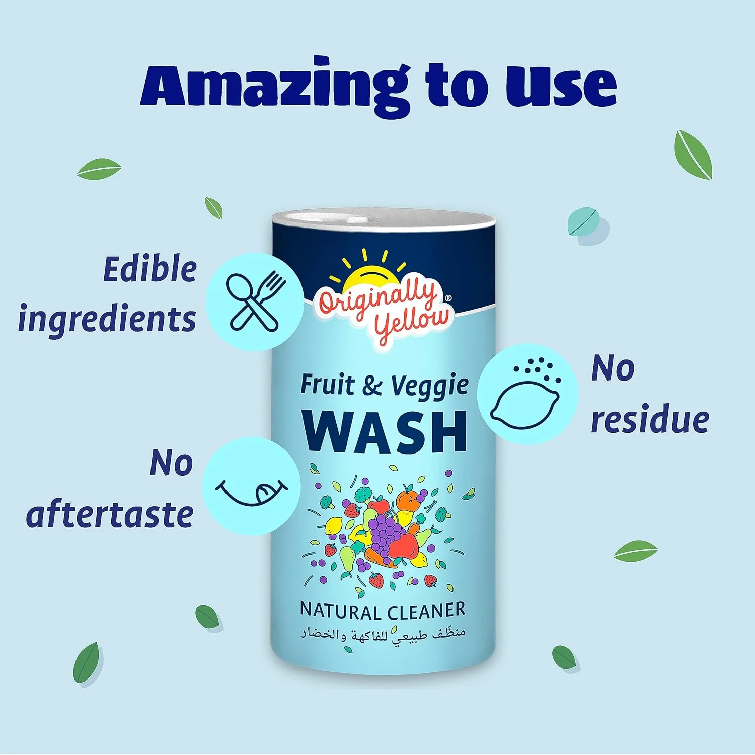 مایع شستشوی میوه و سبزیجات Originally Yellow [بسته اقتصادی 2x500 گرمی]