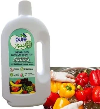 مایع ضدعفونی کننده و پاک کننده میوه و سبزیجات خالص 2 لیتری