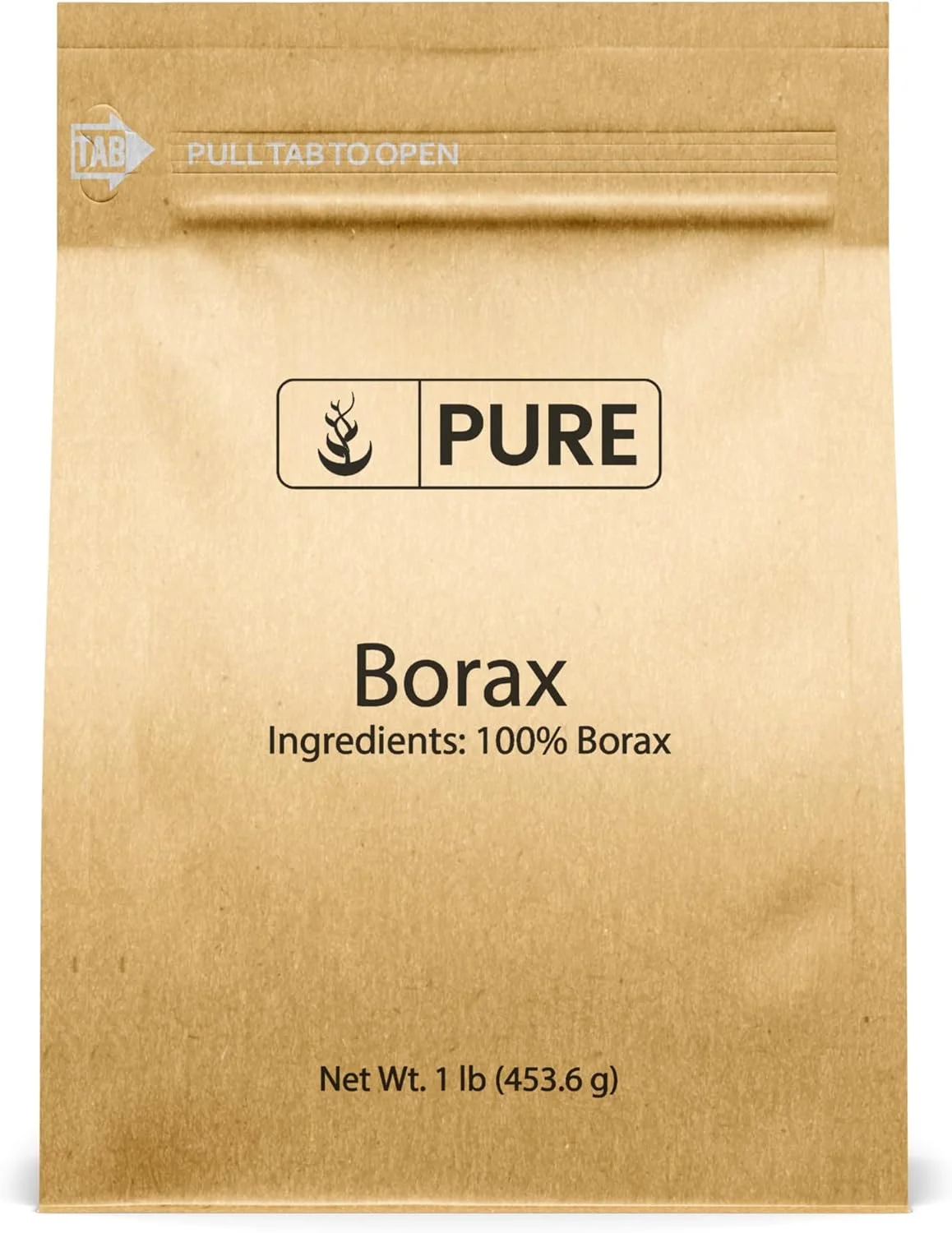 پودر بوراکس PURE ORIGINAL INGREDIENTS، 450 گرم، تقویت کننده و خوشبو کننده لباسشویی چند منظوره با منبع طبیعی، 100% شوینده، ایمن، طراوت بخش حمام، از بین برنده لکه های سخت، بسته بندی سازگار با محیط زیست