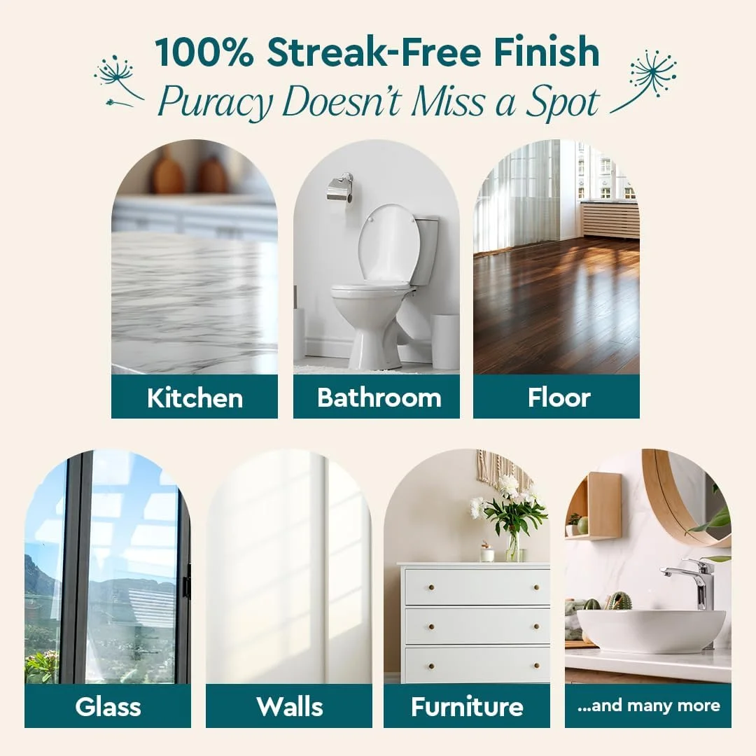 مایع غلیظ پاک کننده چند منظوره طبیعی Puracy، تولید 3.7 لیتر، ایمن برای مواد غذایی، بدون باقی مانده، 473 میلی لیتر