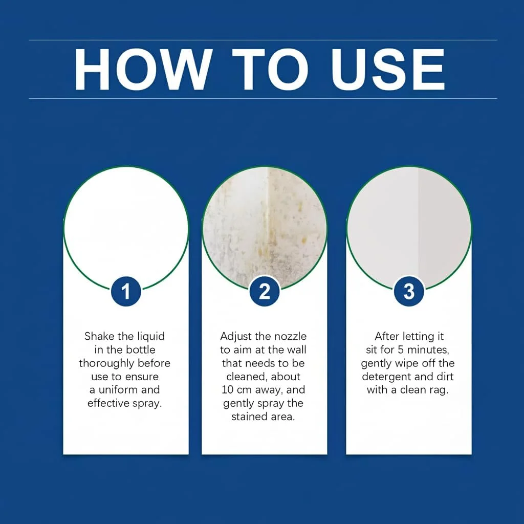 اسپری فوم لکه بر سریع الاثر، پاک کننده چند منظوره خانگی، لکه بر قوی برای آشپزخانه، حمام، دیوارها، کاشی ها و موارد دیگر، ایمن برای همه سطوح، فرمول سریع الاثر