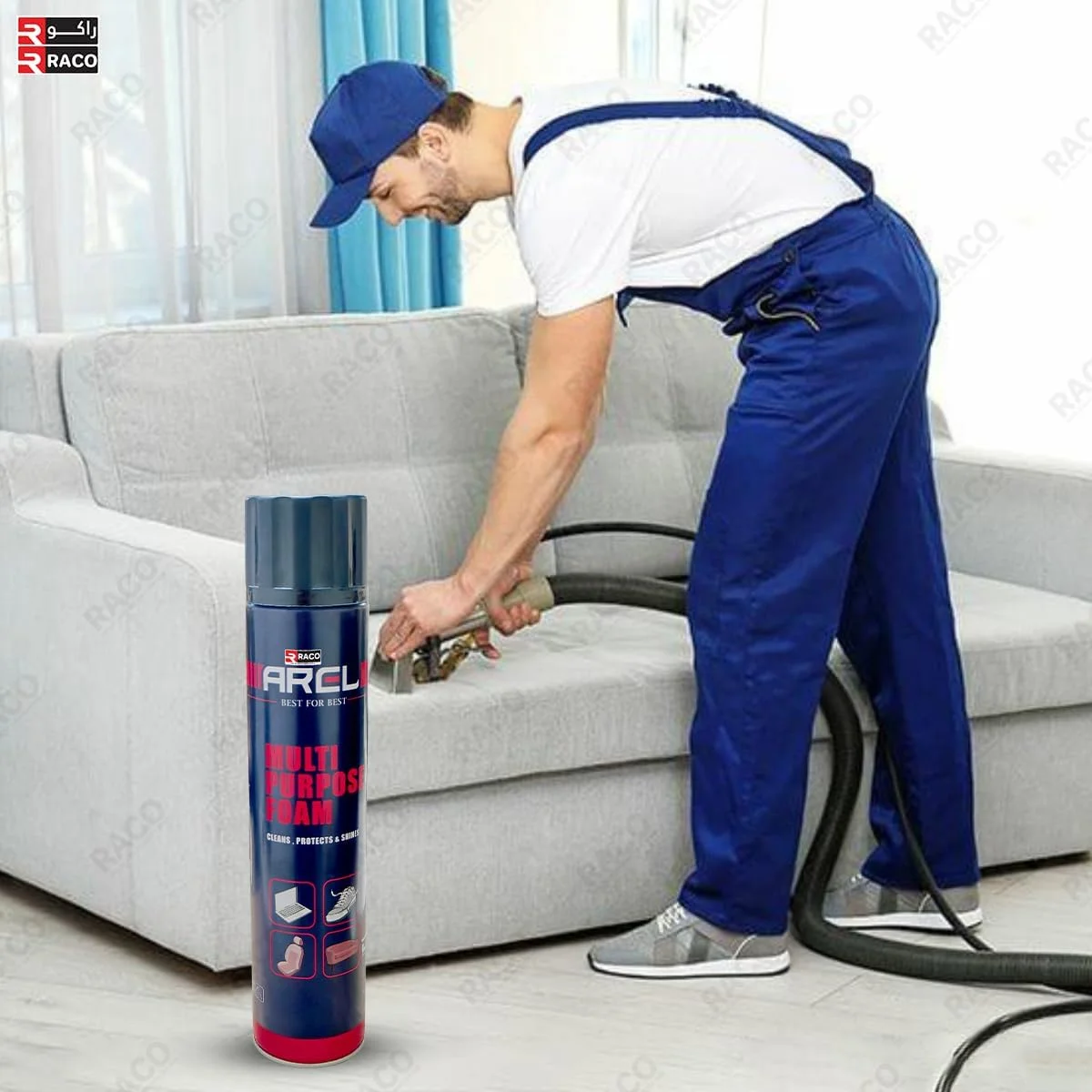 اسپری فوم پاک کننده چند منظوره RACO Arel | تمیز کننده، محافظت کننده و درخشان کننده | محلول همه کاره برای خانه، خودرو و دفتر | به راحتی آلودگی، لکه و جرم را از بین می برد - 750 میلی لیتر اسپری فوم پاک کننده چند منظوره RACO Arel | تمیز کننده، محافظت کننده و درخشان کننده | محلول همه کاره برای خانه، خودرو و دفتر | به راحتی آلودگی، لکه و جرم را از بین می برد - 750 میلی لیتر