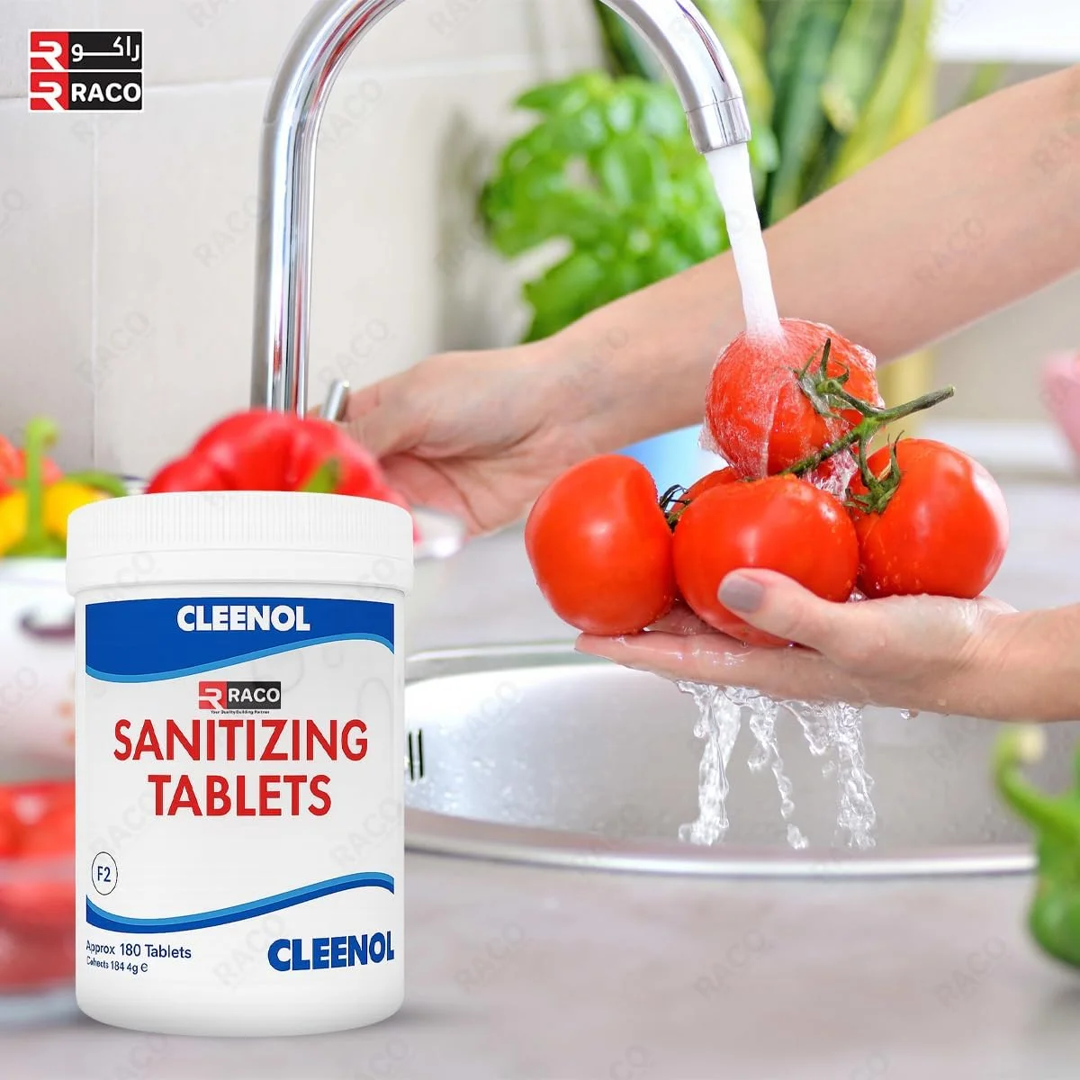 قرص های ضدعفونی کننده راکو کلینول برای آشپزخانه های تجاری و مناطق خدمات غذایی - ضدعفونی کننده موثر سطوح، از بین برنده عوامل بیماری زای رایج ناشی از غذا، بسته 180 عددی قرص های ضدعفونی کننده راکو کلینول برای آشپزخانه های تجاری و مناطق خدمات غذایی - ضدعفونی کننده موثر سطوح، از بین برنده عوامل بیماری زای رایج ناشی از غذا، بسته 180 عددی