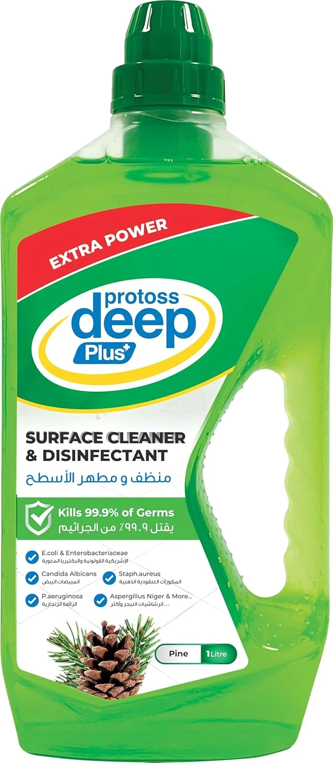 محلول پاک کننده و ضدعفونی کننده سطوح پروتوس دیپ پلاس، رایحه کاج، 1 لیتر