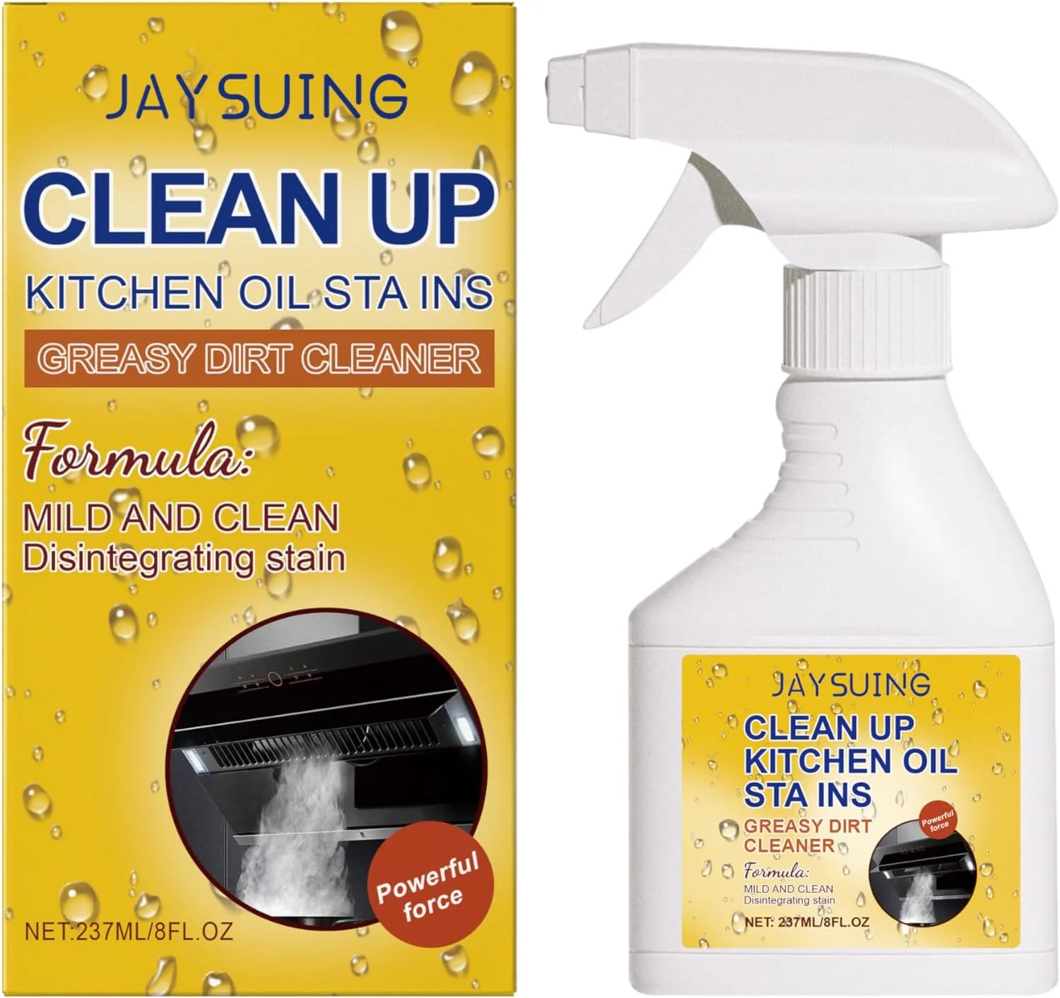 اسپری پاک کننده چند منظوره، از بین برنده لکه ها، پاک کننده آشپزخانه و حمام، اسپری پاک کننده چربی زدای چند منظوره قوی، از بین برنده چربی، کثیفی و لکه ها از مایکروویو، اجاق گاز و روی اجاق گاز