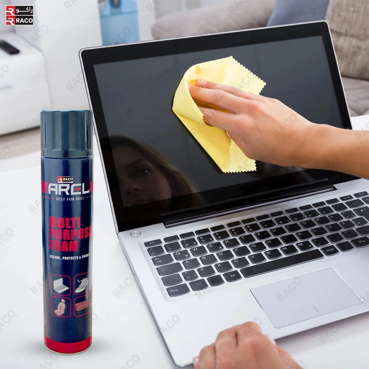 اسپری فوم پاک کننده چند منظوره RACO Arel | تمیز کننده، محافظت کننده و درخشان کننده | محلول همه کاره برای خانه، خودرو و دفتر | به راحتی آلودگی، لکه و جرم را از بین می برد - 750 میلی لیتر اسپری فوم پاک کننده چند منظوره RACO Arel | تمیز کننده، محافظت کننده و درخشان کننده | محلول همه کاره برای خانه، خودرو و دفتر | به راحتی آلودگی، لکه و جرم را از بین می برد - 750 میلی لیتر