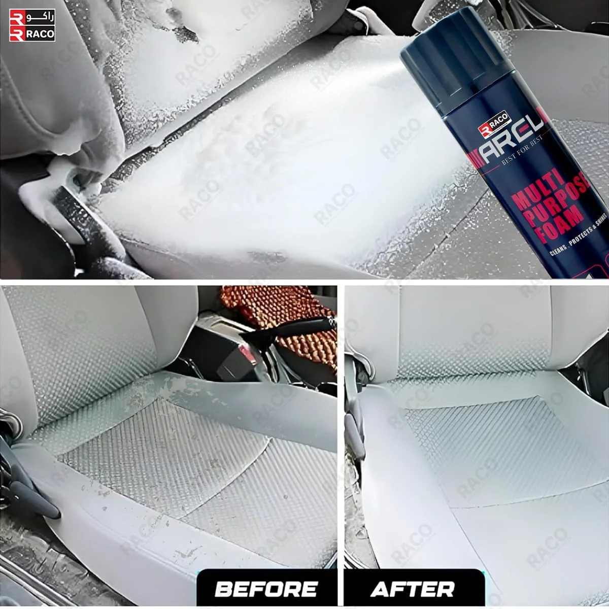 اسپری فوم پاک کننده چند منظوره RACO Arel | تمیز کننده، محافظت کننده و درخشان کننده | محلول همه کاره برای خانه، خودرو و دفتر | به راحتی آلودگی، لکه و جرم را از بین می برد - 750 میلی لیتر اسپری فوم پاک کننده چند منظوره RACO Arel | تمیز کننده، محافظت کننده و درخشان کننده | محلول همه کاره برای خانه، خودرو و دفتر | به راحتی آلودگی، لکه و جرم را از بین می برد - 750 میلی لیتر