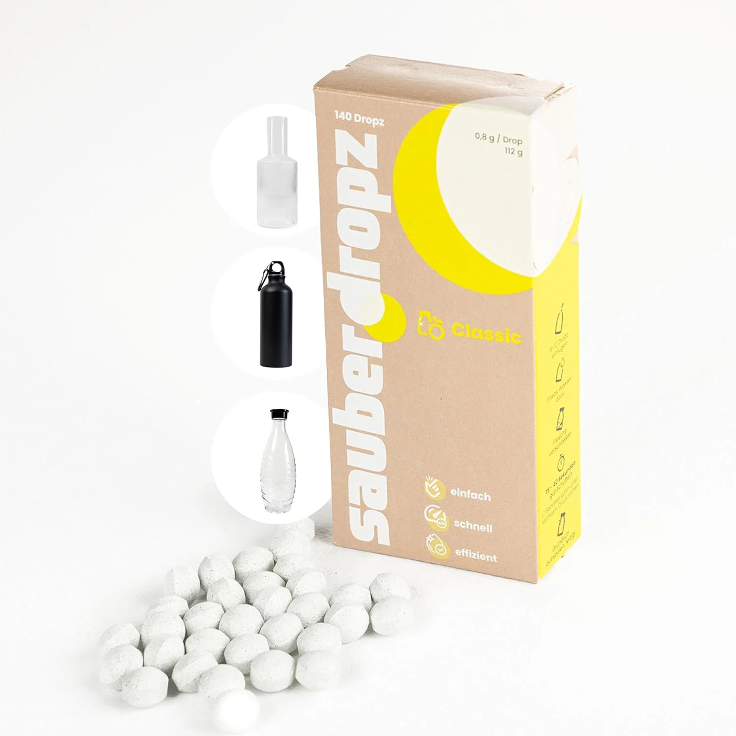 قرص های تمیز کننده کلاسیک Sauberdropz برای همه مواد - تمیز کننده چند منظوره برای هر نوع ظرف