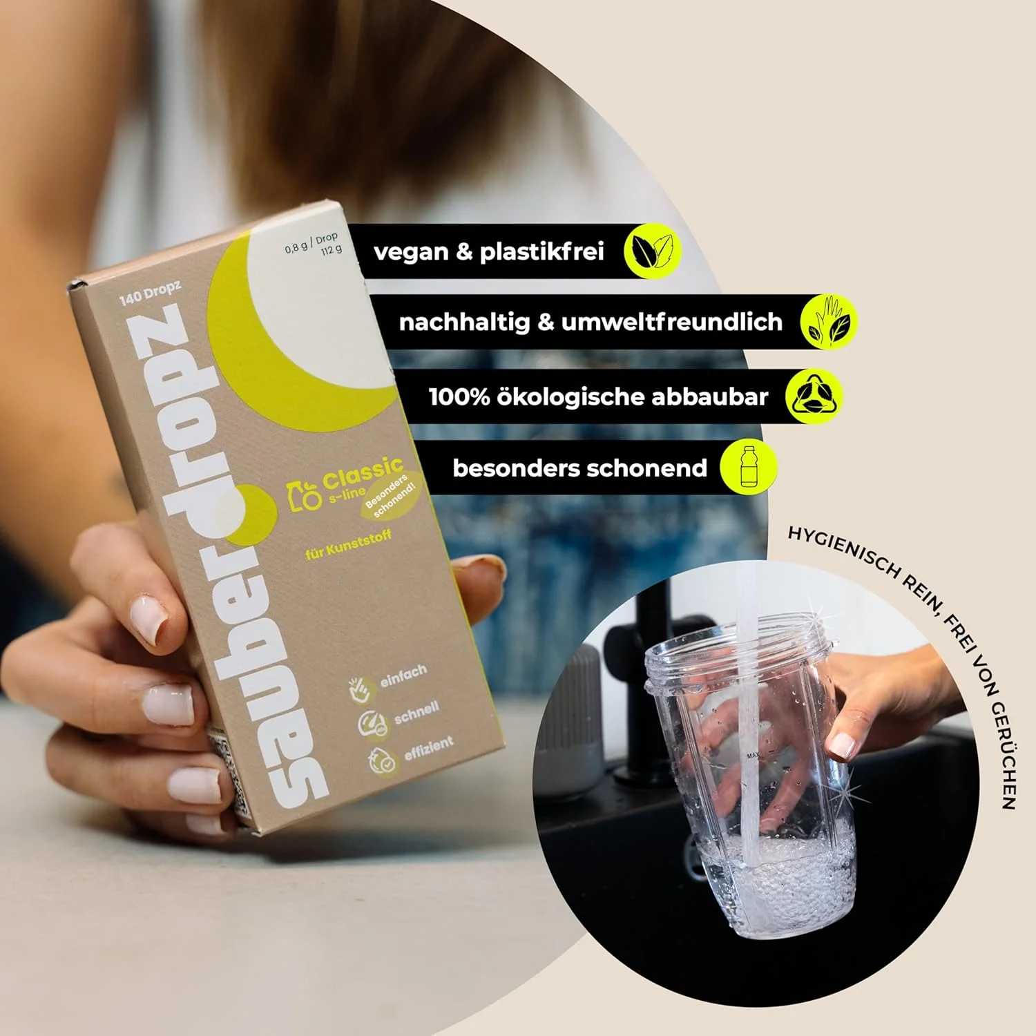 Sauberdropz Classic مخصوص پلاستیک - راه حل همه منظوره برای ظروف پلاستیکی شما