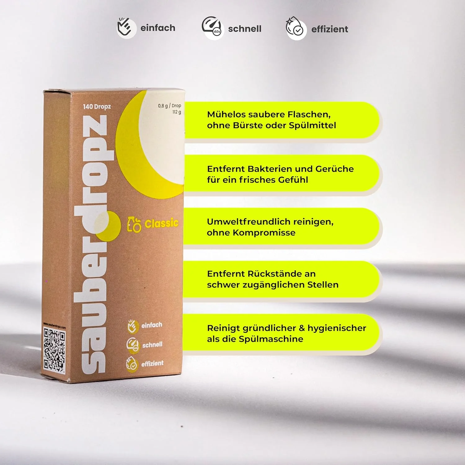 قرص های تمیز کننده کلاسیک Sauberdropz برای همه مواد - تمیز کننده چند منظوره برای هر نوع ظرف