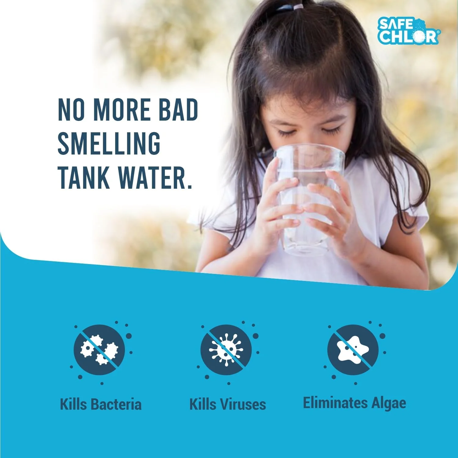 سیف کلر 500 L | قرص های کلر برای مخازن آب 500 لیتری | مخازن هوایی و زیرزمینی | قرص های تصفیه آب | 1 قرص برای تصفیه 500 لیتر | بسته 100 عددی برای 50000 لیتر