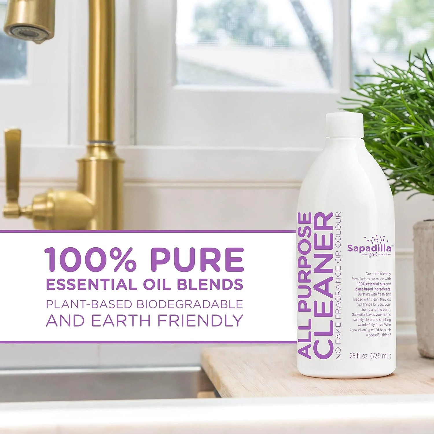 مایع پاک کننده همه منظوره ساپادیلا با رایحه اسطوخودوس شیرین و لیمو، 740 میلی لیتر