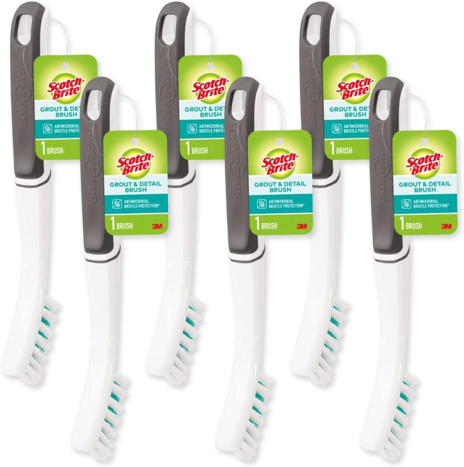 برس کاشی و دوغاب Scotch-Brite، دارای موهای قوی برای از بین بردن جرم و کثیفی، 6 عدد