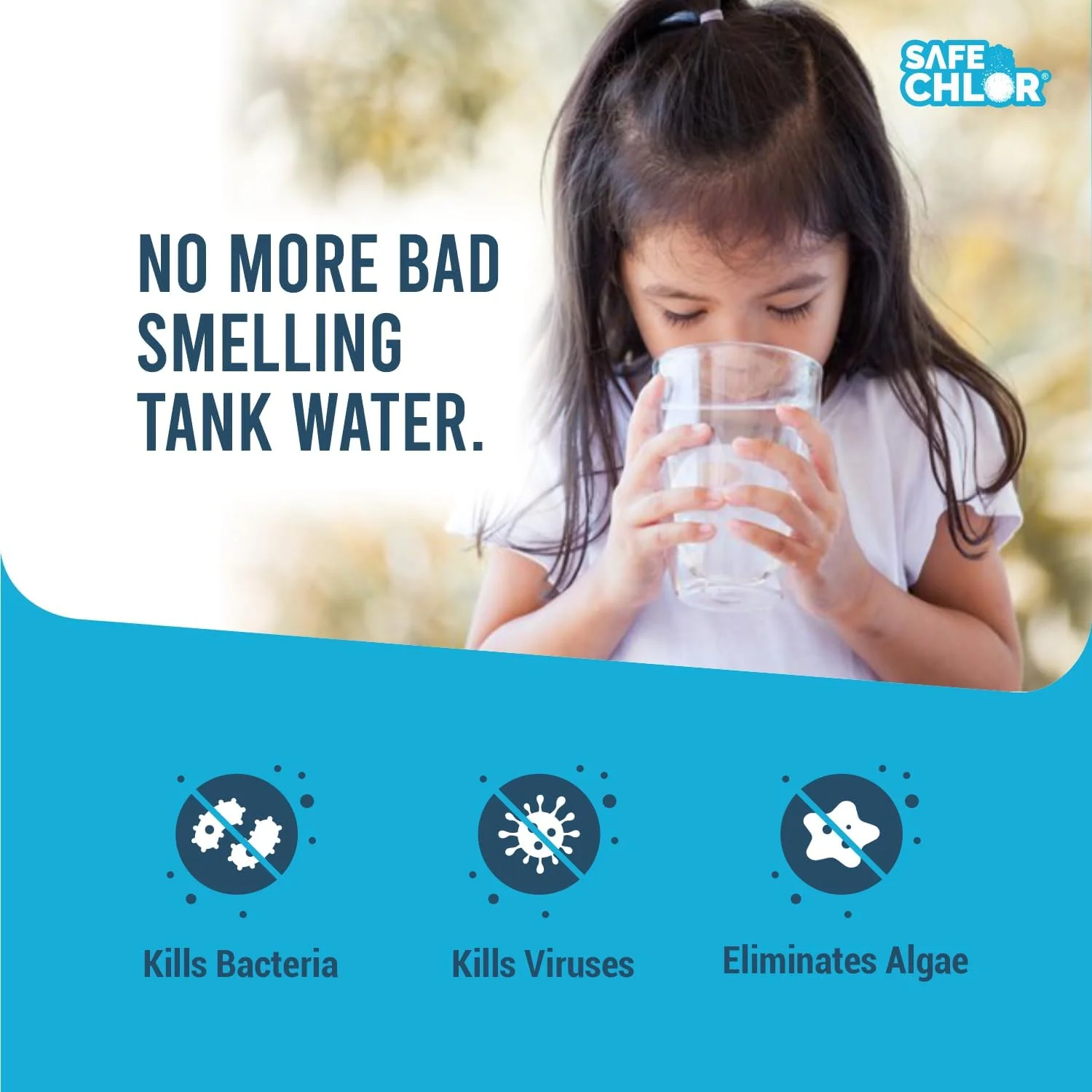 قرص سیف کلر تب 1000 | قرص کلر برای مخزن آب 1000 لیتری | قرص های تصفیه آب برای مخازن آب هوایی و زیرزمینی | کلر پایدار | بسته اقتصادی 30 عددی برای مجموع 30000 لیتر