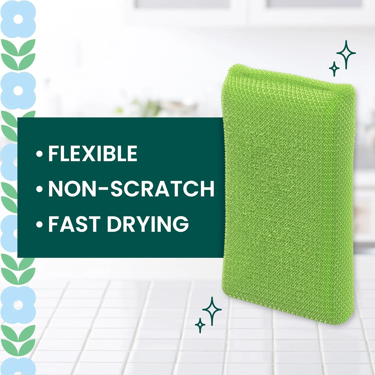 پدهای اسکاچ-برایت بلومز دابی همه منظوره برای تمیزکاری بهاری، سبز برگ، 2 عدد، مجموعه بهاری نسخه محدود پدهای اسکاچ-برایت بلومز دابی همه منظوره برای تمیزکاری بهاری، سبز برگ، 2 عدد، مجموعه بهاری نسخه محدود