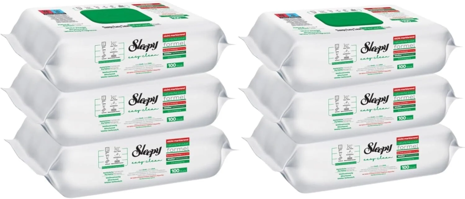 دستمال مرطوب چند منظوره پاک کننده سطوح اسلیپی با رایحه صابون - بسته 6 عددی 600 برگی